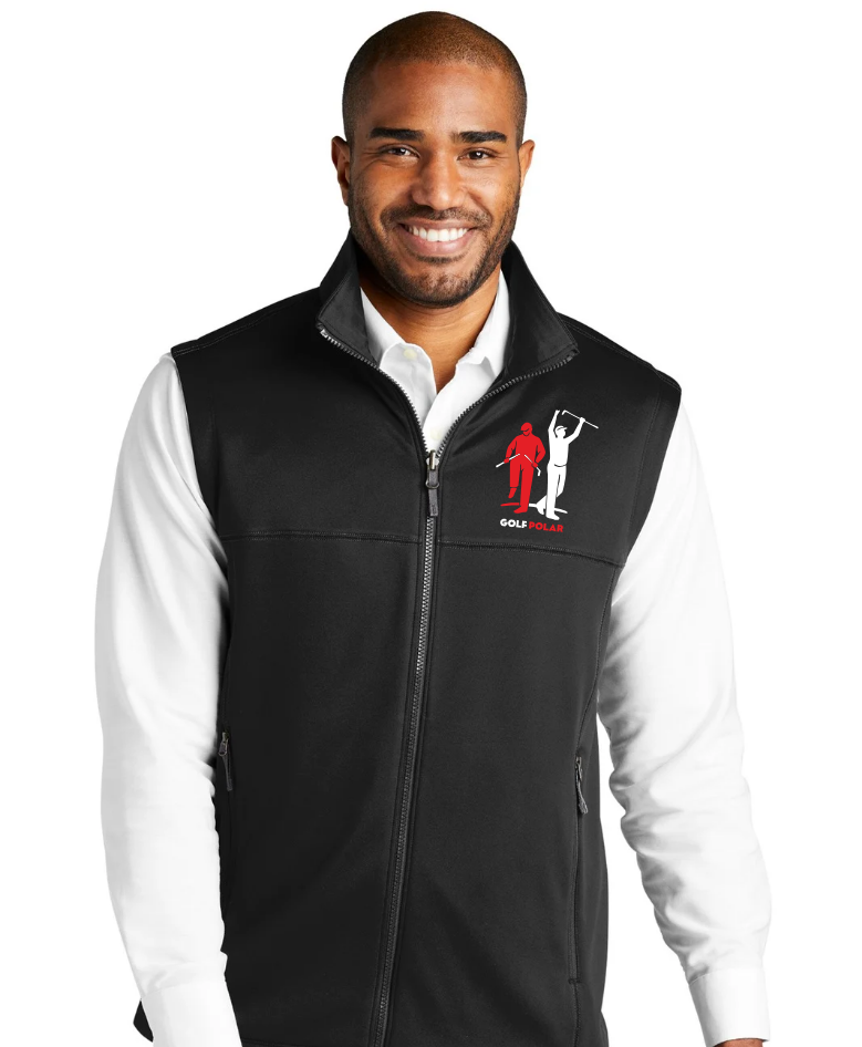 Port Authority® Collective Smooth Fleece Vest — Golf Polar Edition