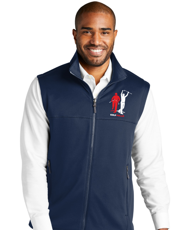 Port Authority® Collective Smooth Fleece Vest — Golf Polar Edition