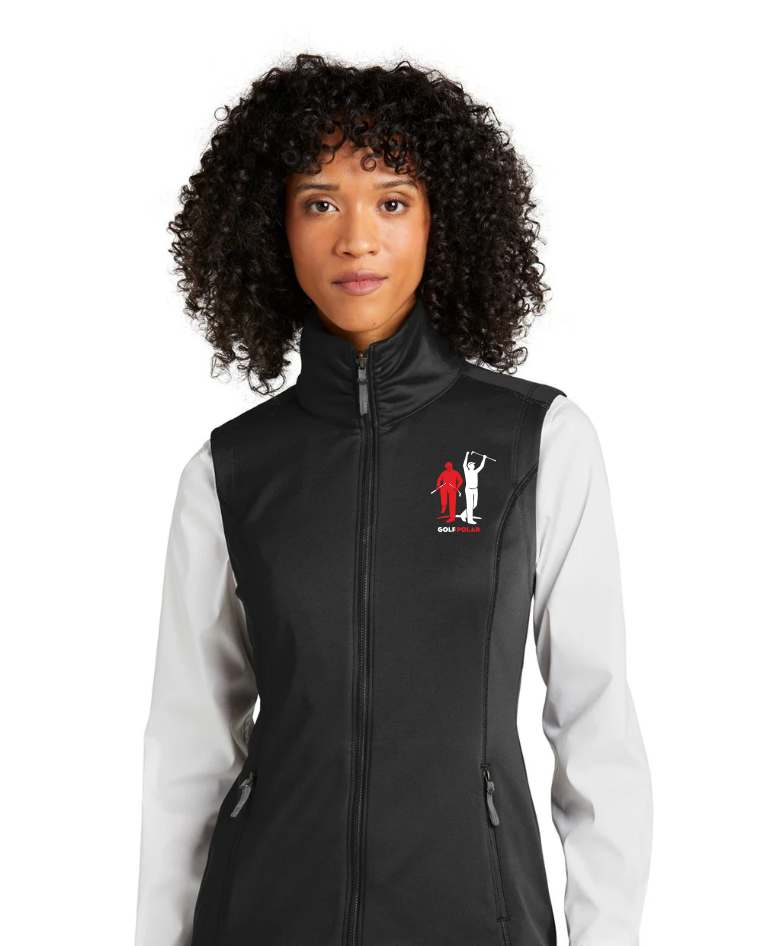 Ladies Port Authority® Collective Smooth Fleece Vest — Golf Polar Edition