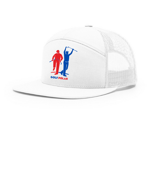 Freedom Drop - Golf Polar 7-Panel Flat Bill Centered Logo (Embroidered)